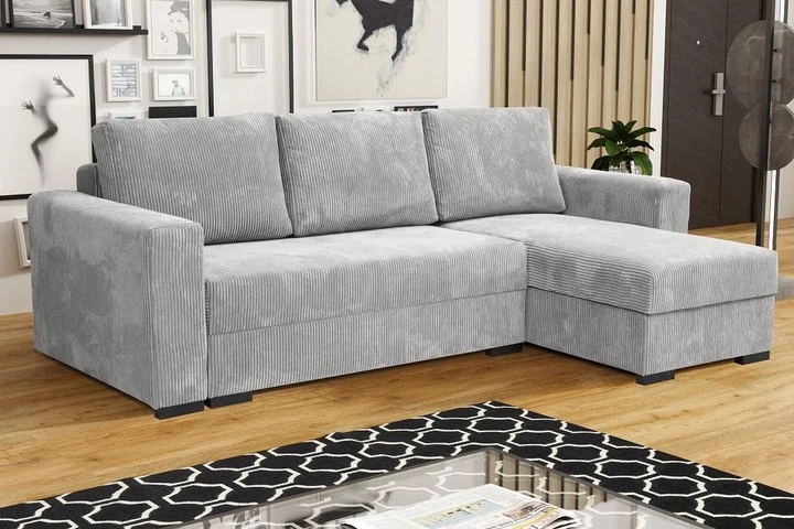 MERLIN retro rozkládací rohová sedačka s úložným prostorem