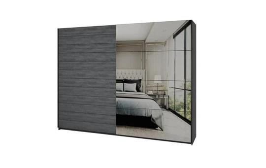 ZUZANA 3 velká šatní skříň 270 cm, dekor dub carbon