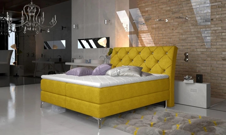 SIENNA 140x200 cm boxspring postel s dekorativním prošíváním