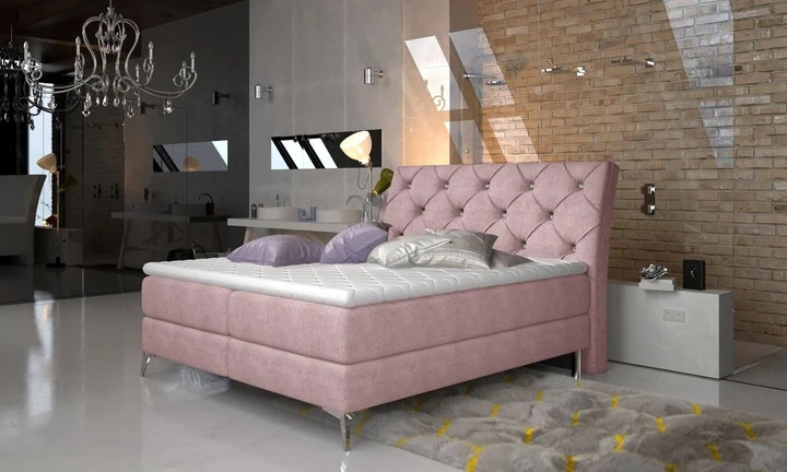 SIENNA 180x200 cm boxspring postel s dekorativním prošíváním