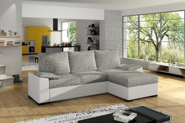 TWIST malá rozkládací rohová sedačka s úložným prostorem