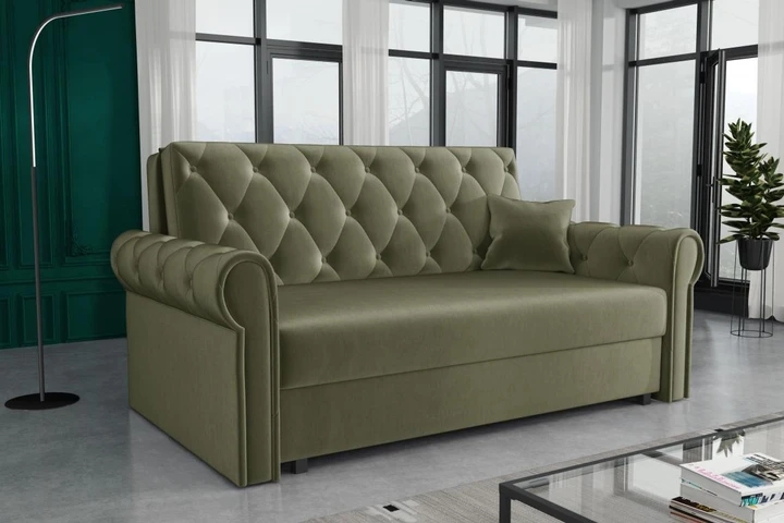 BETSY III rozkládací pohovka ve vintage stylu