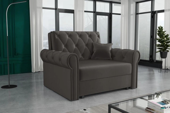 BETSY I malá rozkládací pohovka/křeslo ve vintage stylu