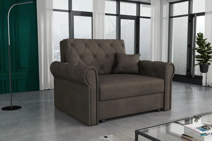 BETSY I malá rozkládací pohovka/křeslo ve vintage stylu