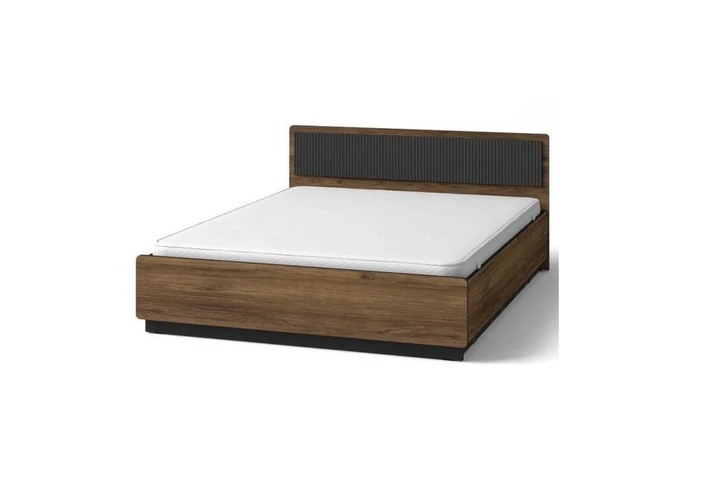 PRIVILEGE P13 manželská postel 160x200, dekor ořech warmia / san sebastian / černý mat