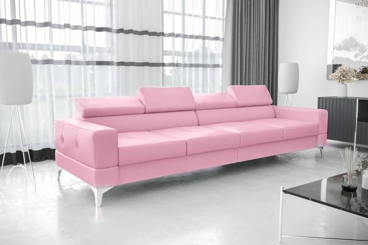 TUSCI IV moderní pohovka na vysokých nožkách v pravé kůži