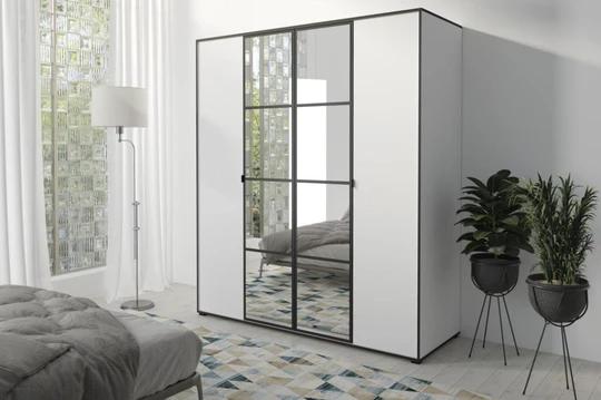 SOLNA šatní skříň 180, bílá/černá