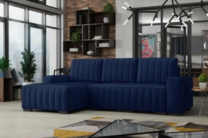 HERBERT rozkládací rohová sedačka s úložným prostorem