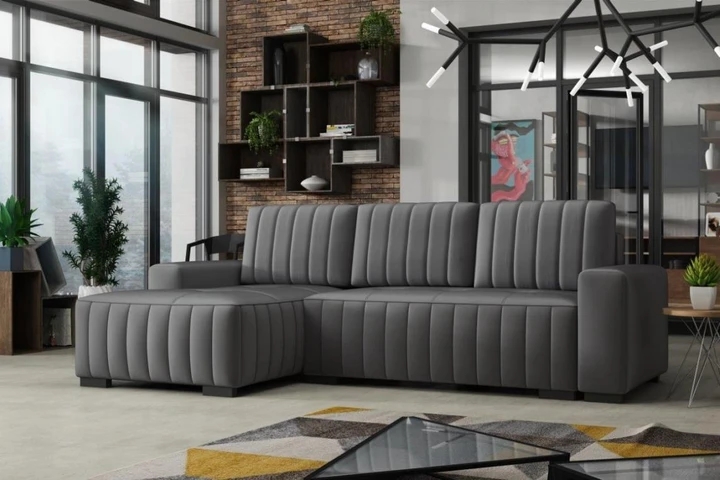 HERBERT rozkládací rohová sedačka s úložným prostorem