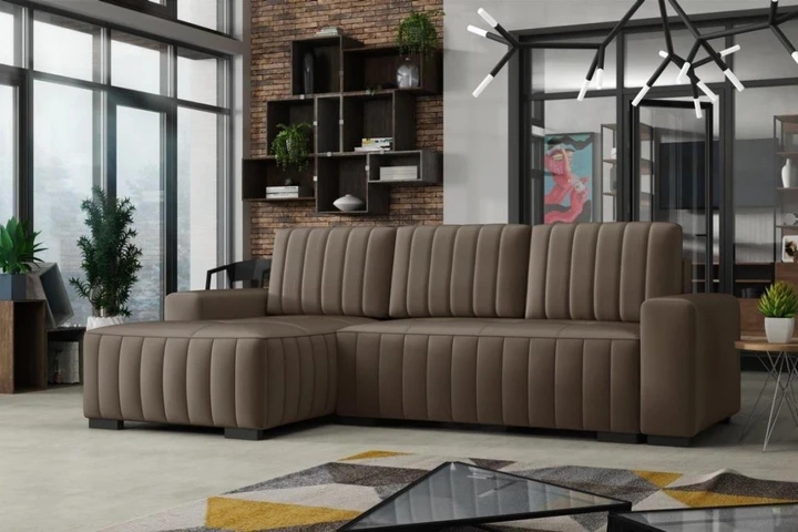 HERBERT rozkládací rohová sedačka s úložným prostorem