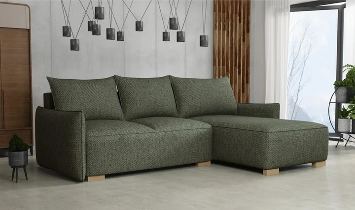 KYOTO malá rozkládací rohová sedačka s úložným prostorem