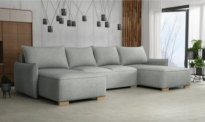 KYOTO U rozkládací sedací souprava ve tvaru U s úložným prostorem