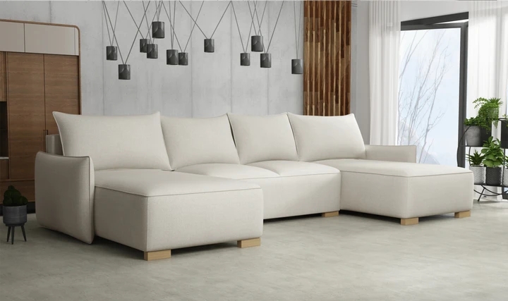 KYOTO U rozkládací sedací souprava ve tvaru U s úložným prostorem