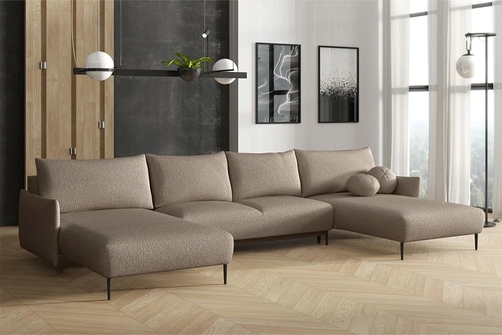 LAVEN U sedačka ve tvaru U s rozkládací funkcí a úložným prostorem