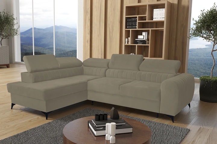 TELMA moderní rozkládací rohová sedačka s úložným prostorem