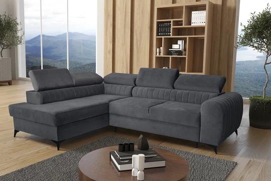 TELMA moderní rozkládací rohová sedačka s úložným prostorem