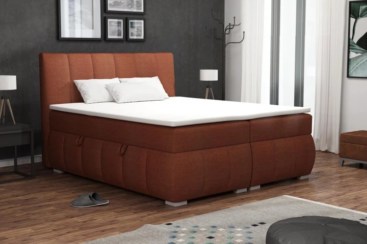 NOEL kontinentální postel boxspring 180x200 cm s úložným prostorem