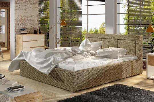 MARCELO II 160x200 cm čalouněná postel s kovovým roštem a úložným prostorem