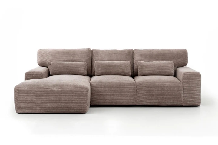 MILAZZO rohová sedací souprava - Levá, hnědá