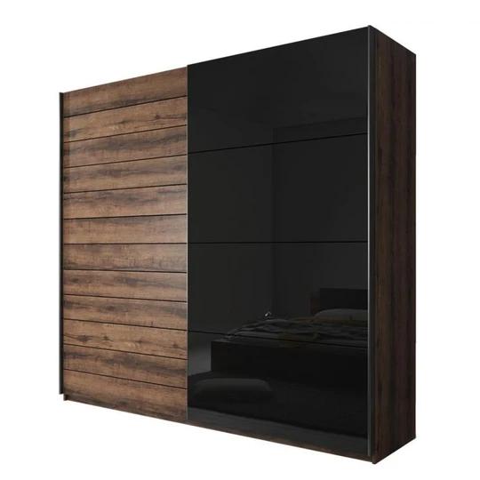 CHANELL SKŘÍŇ 2D - 270 cm, dekor dub monastery/černý lesk