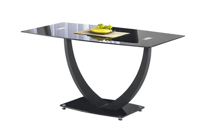 ANTON skleněný jídelní stůl, černý