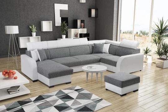 ROYAL U rozkládací sedací souprava do U s nastavitelnými opěrkami hlavy