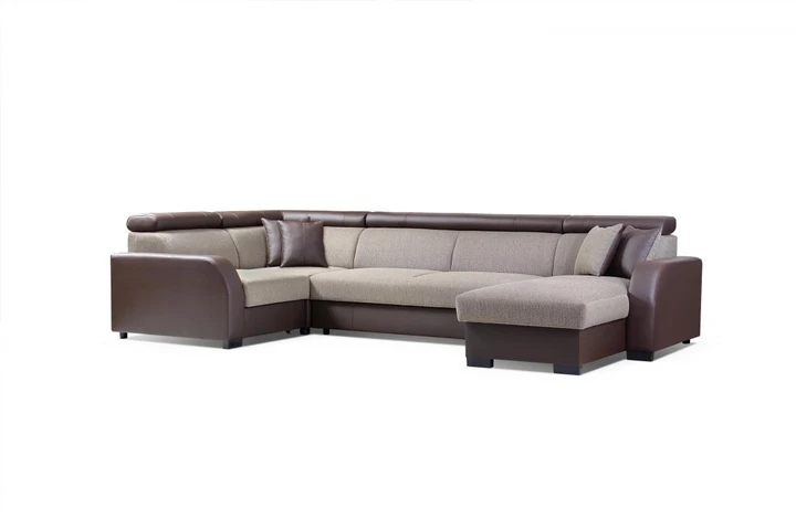 ROYAL U rozkládací sedací souprava do U s nastavitelnými opěrkami hlavy