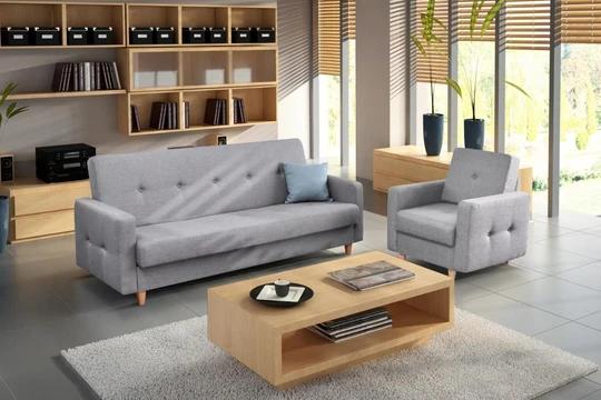 LINEA sedací souprava 3+1 ve skandinávském stylu, rozkládací