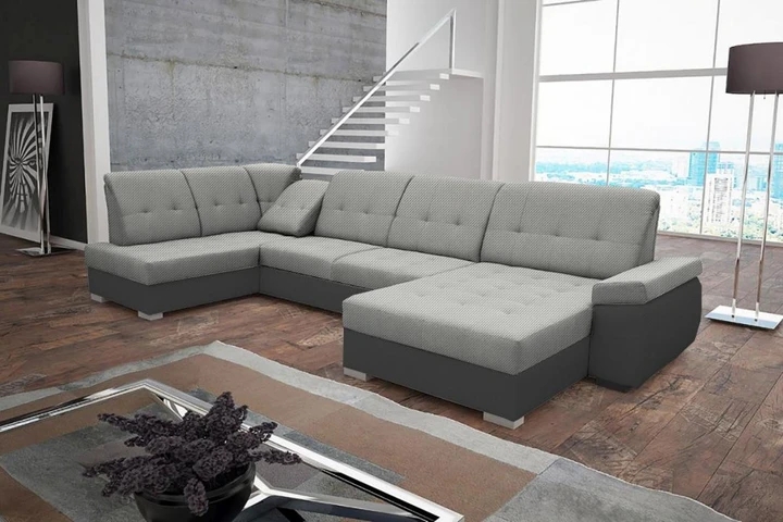 TEREZA velká rozkládací sedací souprava ve tvaru U se dvěma úložným prostory