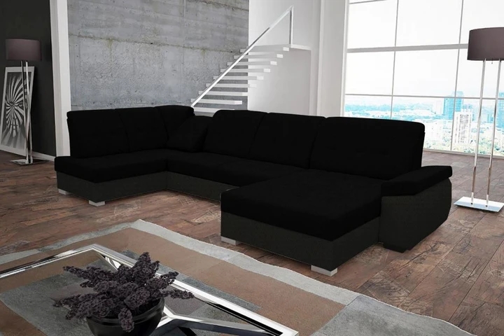 TEREZA velká rozkládací sedací souprava ve tvaru U se dvěma úložným prostory