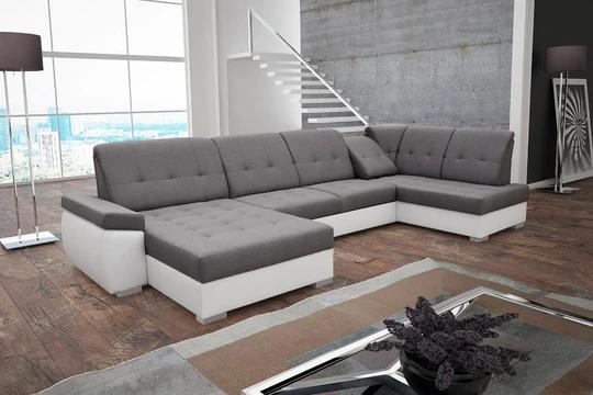 TEREZA velká rozkládací sedací souprava ve tvaru U se dvěma úložným prostory