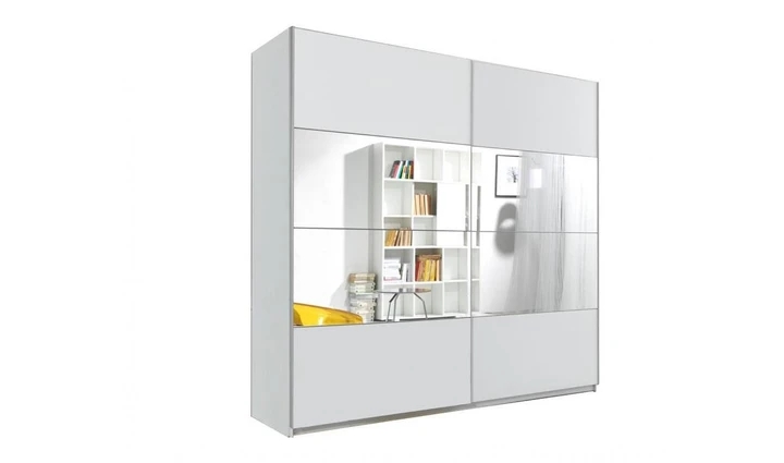 AXEL 3 velká bílá šatní skříň se zrcadlem | 3 rozměry