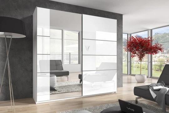 AXEL 4 velká šatní skříň se zrcadlem a posuvnými dveřmi | 3 rozměry