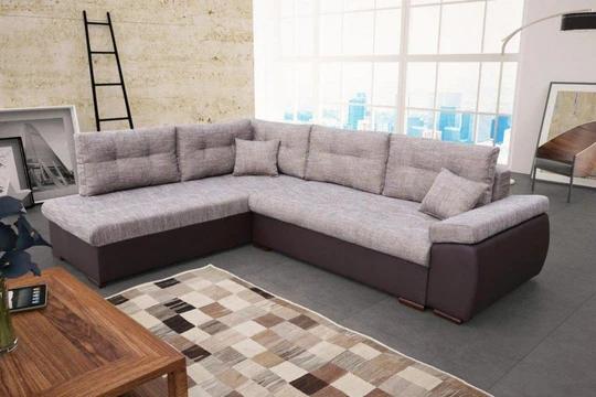 NAOMI 2 moderní rohová sedačka s rozkládací funkcí a úložným prostorem