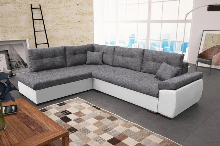 NAOMI 2 moderní rohová sedačka s rozkládací funkcí a úložným prostorem