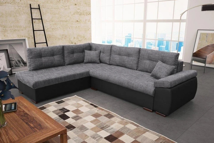 NAOMI 2 moderní rohová sedačka s rozkládací funkcí a úložným prostorem