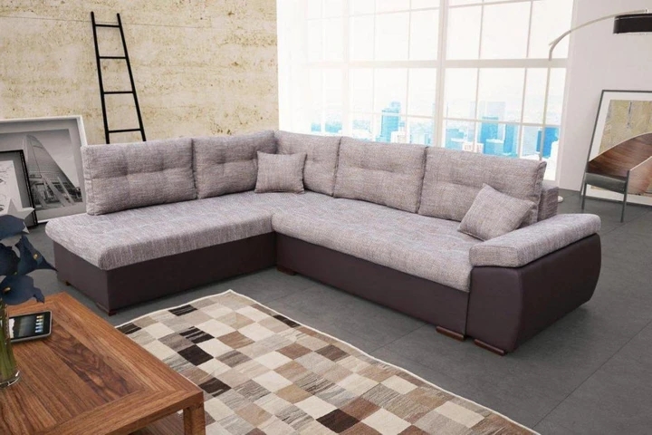 NAOMI 2 moderní rohová sedačka s rozkládací funkcí a úložným prostorem