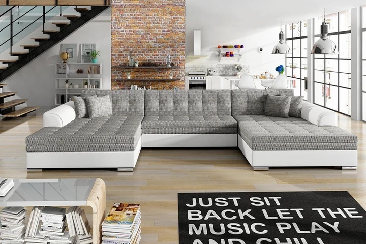 ATENA moderní rozkládací sedací souprava ve tvaru U